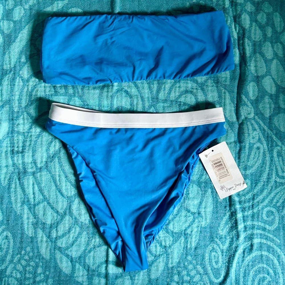 Dippin' Daisy's Bandeau Top New Cheeky Bikini Bottom Swimwear Set - Picture 15 of 15